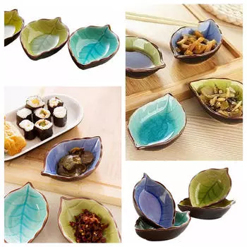 1 шт. керамическая тарелка ручной работы закуски кухня уксус приправа соус ароматизаторы тарелки озеро синий