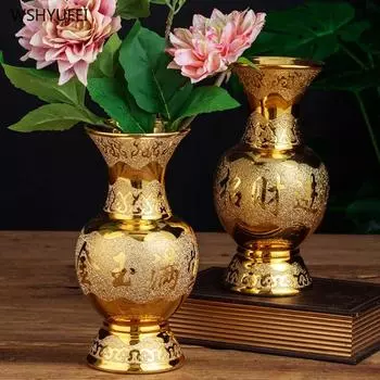 1 шт. керамическая ваза для домашнего обихода, храма, декора стола, буддийские инструменты и принадлежности, фен-шуй, подарок на новоселье