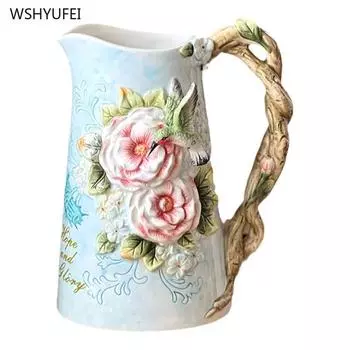 1 шт. керамическая ваза стекло Цветочная композиция аксессуары гостиная кухня спальня ресторан Товары для дома Колибри