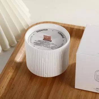 1 шт. Керамические банки в скандинавском стиле, ароматерапевтическая свеча, воздушная высококачественная свеча, изготовленная на заказ, деревянный фитиль, соевый воск, ароматические свечи
