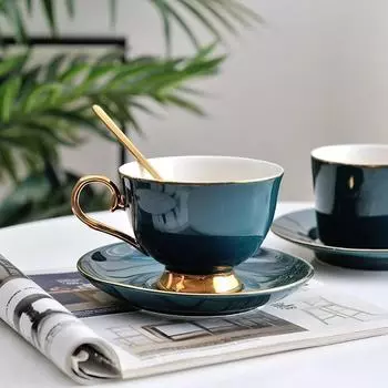 1 шт. керамические кофейные чашки и блюдца, креативный послеобеденный чайный сервиз с цветочным узором, чашки, скандинавские простые бытовые чашки, подарки, кружка 201-300ml
