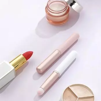 1 шт. Кисть для губ, многофункциональная круглая головка, кисть для помады, консилера, портативная, для растушевки, круглые кисти для макияжа розовый