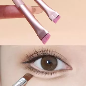 1 шт., кисть для контура бровей, кисть для подводки для бровей, портативная маленькая угловая тонкая кисть для подводки бровей, женские косметические инструменты для макияжа