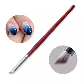 1 шт., кисть для ногтей, ручка, УФ-гель, градиентный цвет, дизайн ногтей, живопись, деревянная ручка, нейлоновые волосы, черный, белый, красный, маникюрный инструмент для рисования ногтей