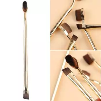 1 шт. кисти для макияжа с двойной головкой, зубная щетка-пуховка для крема и кисть для бровей