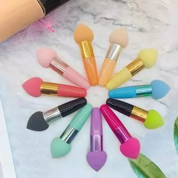 1 шт., кисти для макияжа с грибной головкой, пуховка, губка для макияжа с ручкой, женские модные профессиональные инструменты для макияжа, косметика чёрный