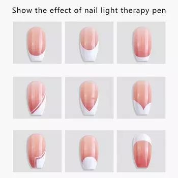 1 шт., кисти для ногтей с французским кончиком, форма полумесяца, УФ-гель, акриловая живопись, рисунок