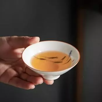 1 шт. китайская керамическая чашка для чая, расписанная вручную цветами и птицами, дорожная чаша для чая, домашний фарфоровый чайный сервиз Master Cup 60 мл 7x3.4cm 60ml