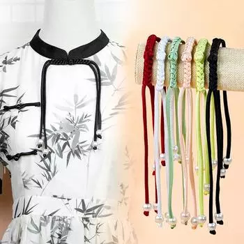 1 шт. китайская пуговица DIY швейный плетеный узел ручной работы длинный хвост пряжка кисточка пряжка одежда принадлежности чонсам ханфу