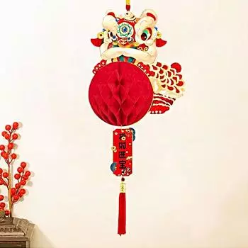 1 шт. Китайский стиль 2025 года подвесные украшения фестиваль декор бумажный фонарь атмосфера макет весенний фестиваль новый год