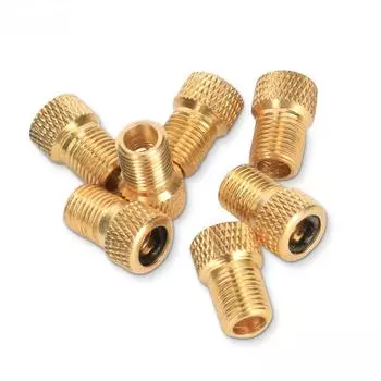 1 шт. клапан адаптер насос конвертер Presta в Schrader медный клапан адаптер колеса газовый наконечник трубка инструмент велосипед аксессуары для велосипеда жёлтый