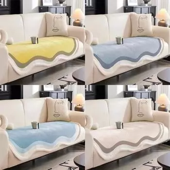 1 шт. Классический чехол для диванной подушки из шенилла, пыленепроницаемый, мягкий, теплый, полотенце для дивана, нескользящий, скандинавский чехол для сиденья дивана, декор для дома A 90x90
