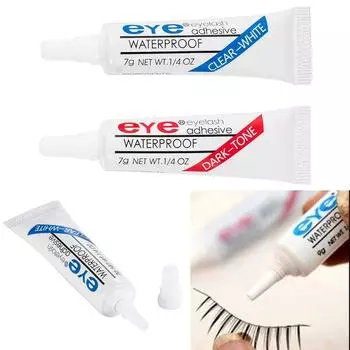 1 шт., клей для макияжа, клей для накладных ресниц, прозрачный-белый, темно-черный, водостойкий клей для ресниц