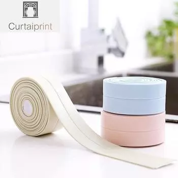 1 шт., клейкая лента из ПВХ, уплотнительная лента для душа, раковины, ванны, долговечная наклейка для кухни, ванной комнаты, уплотнительная лента для стен, гаджеты
