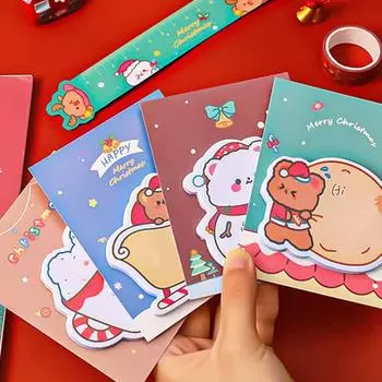 1 шт. клейкая наклейка Kawaii Christmas Sticky Notes блокнот для заметок офис школьные принадлежности канцелярские принадлежности наклейка