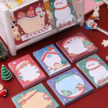 1 шт. клейкая наклейка Kawaii Christmas Sticky Notes блокнот для заметок офис школьные принадлежности канцелярские принадлежности наклейка