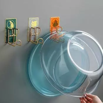 1 шт., клейкие, без проколов, экономят место, бесследные, случайные цвета, крючки для хранения раковины, настенный крючок