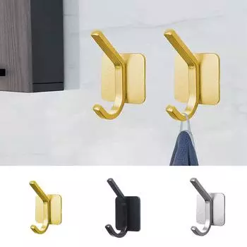 1 шт. клейкие крючки сверхмощные настенные крючки крючки для полотенец и крючки для одежды наклеиваются на двери шкафа водонепроницаемые самоклеящиеся держатели для кухни и ванной комнаты One Size серебряный