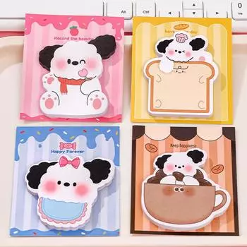 1 шт., клейкий мультфильм, милый Kawaii, собака, заметки, блокнот, блокнот, офисные школьные принадлежности, канцелярские принадлежности, наклейка