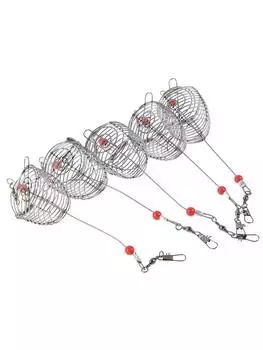 1 шт. клетка для приманки рыбы, маленькая, из нержавеющей стали, корзина для приманки, держатель для кормушки, рыболовная клетка для приманки, рыболовные принадлежности, приманка для ловли карпа