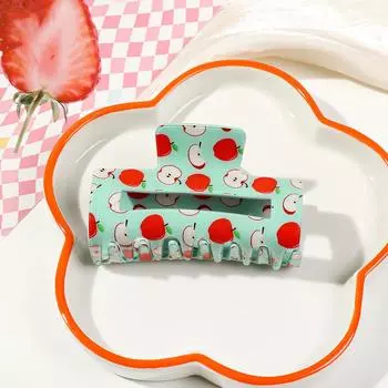 1 шт. клубника арбуз вишня фрукт захват клипса девушка акриловая пружина заколка-акула украшение для волос