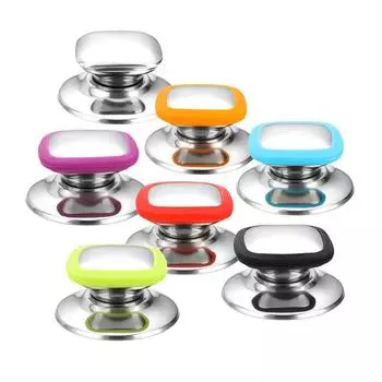 1 шт. Кнопка для кастрюли, универсальная крышка, противоожоговая, ручка, верхняя крышка, подъемные ручки, кастрюля, чайник, кухонная утварь оранжевый