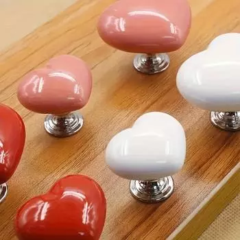 1 шт. Кнопка для унитаза в форме сердца, креативный дизайн в виде сердца для инструментов для ванной комнаты белый