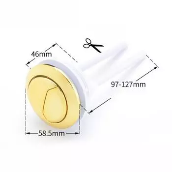 1 шт., кнопка двойного смыва для унитаза, 38 мм/48 мм/58 мм, круглая форма, кнопки для туалета 1 PCS