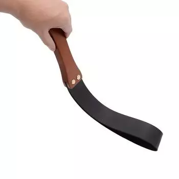 1 шт. Кнут для БДСМ, кожаная лопатка с противоскользящей деревянной ручкой, эротические принадлежности для взрослых SM 18.9inch*1.97inch*3.1.97inch