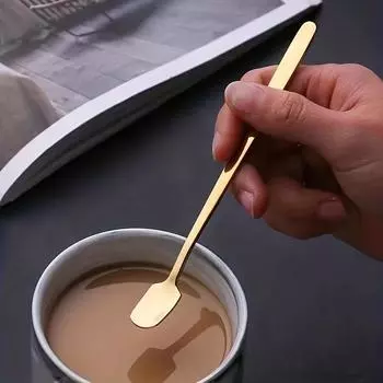 1 шт. Кофейная ложка, палочка для размешивания из нержавеющей стали с длинной ручкой, мини-ложка, ложка для смузи, десертная ложка для меда, ложка для вина 1 pcs