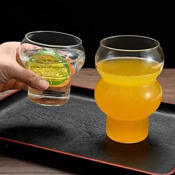 1 шт. коктейльный бокал в форме тыквы, прозрачный бокал для вина, креативные бокалы для шампанского, питьевые чашки для бара, паба, ресторана, домашняя посуда для напитков transparent