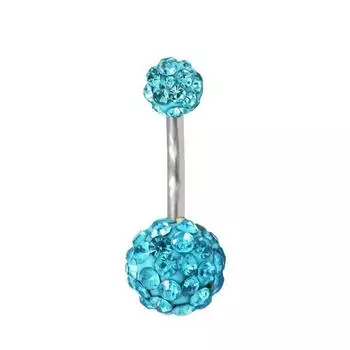 1 шт., кольца для пупка, из нержавеющей стали, циркон, пирсинг пупка, живота