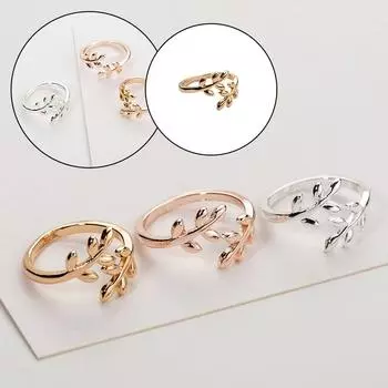 1 шт. кольца повседневные очаровательные элегантные лист узор высокого качества женские аксессуары модные ювелирные изделия розового золота