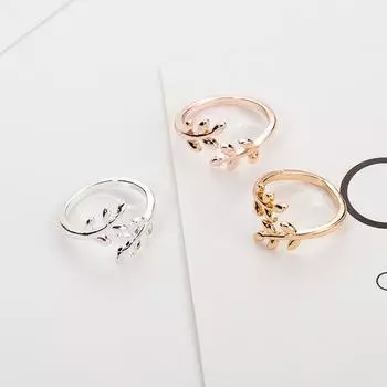 1 шт. Кольца высокого качества женские аксессуары элегантные очаровательные модные повседневные украшения с узором из листьев ярко-розовый