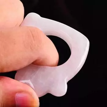 1 шт., кольцевая массажная доска для лица, натуральный нефрит, доска для гуаша, скребковая доска для лица, инструмент для лица