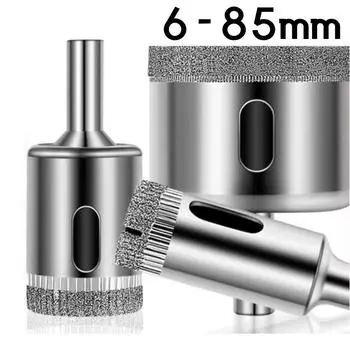 1 шт. кольцевая пила с алмазным покрытием, резак для мрамора, сверла, набор инструментов для плитки, стеклянная бита, керамогранит, коронки, шаблон локатора чашки, керамическая линейка, инструменты 6mm