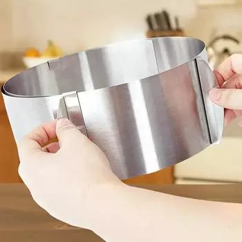 1 шт. кольцо для формы для торта - регулируемые круглые 6-12 дюймов из нержавеющей стали кольца для выпечки тортов принадлежности для выпечки кондитерских изделий