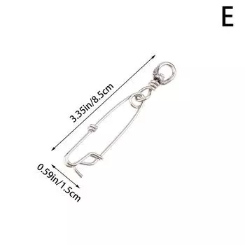 1 шт. Кольцо из нержавеющей стали Зажим для ловли тунца Застежка с вертлюжным кольцом Соединитель для подводной охоты Ловля на ярус Аксессуары E