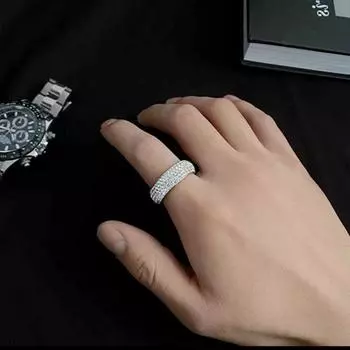 1 шт. кольцо из титановой стали, блестящее персонализированное кольцо из нержавеющей стали, ювелирные изделия 6 серебряный