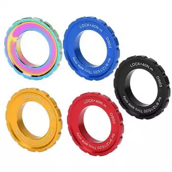 1 шт., кольцо крышки центрального замка для шоссейного велосипеда MTB, сверхлегкий алюминиевый сплав, ротор дискового тормоза для велосипеда, адаптер крышки центрального замка, детали для велоспорта чёрный