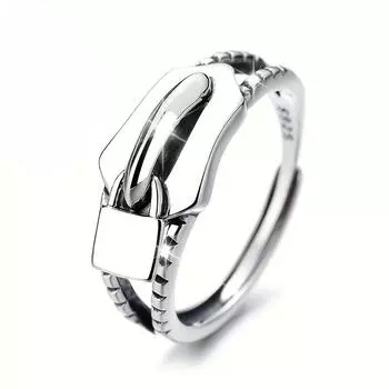 1 шт. Кольцо-молния для женщин, модный креативный дизайн в стиле хип-хоп, универсальный стиль, повседневный и праздничный аксессуар, идеально подходит для подарка на весенний фестиваль Adjustable Opening