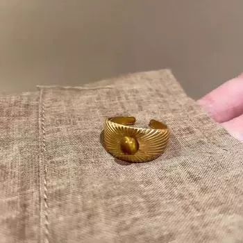 1 шт. Кольцо с тигровым глазом, кольцо на палец от кутюр, винтажное золотое подсолнуховое нишевое дизайнерское легкое роскошное ювелирное изделие, новые многостили