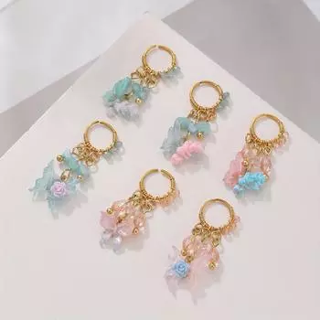 1 шт., кольцо в нос в виде бабочки в стиле богемы, зажим для носа с кристаллами и бусинами из нержавеющей стали, не требующий пирсинга, подходит для отпуска, праздника, свидания, подарка для женщин A