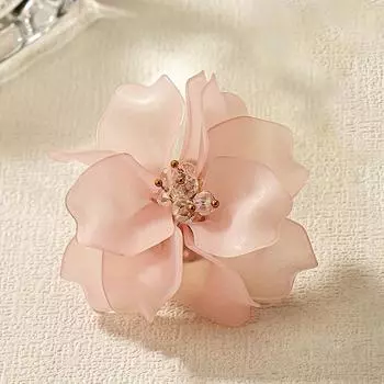 1 шт. кольцо в стиле бохо с розовым цветочным дизайном, потрясающий декор для вечеринки/коктейльной вечеринки, регулируемые ювелирные изделия, подходящие к разным нарядам розовый