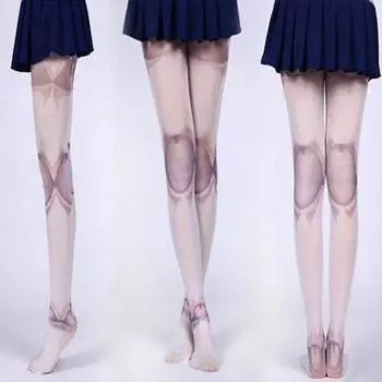 1 шт., колготки с 3D принтом, шарнирные колготки, готический стиль, новинка, колготки в стиле Лолиты, колготки с татуировкой в стиле аниме 20D