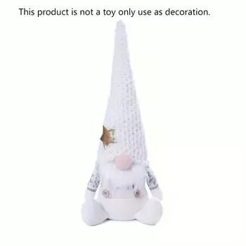 1 шт. коллекционные фигурки гномов в традиционном стиле – украшения из камня и полиэстеровой ткани в виде эльфа для гостиной и различных помещений белый
