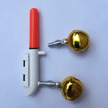 1 шт. колокольчик с двойной головкой для метания удочки, электронная удочка, светящаяся палка, светодиодная вспышка, съемная водонепроницаемая ночная снасть красный