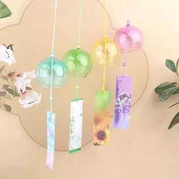 1 шт. колокольчики для ветра, новые, ручной работы, стеклянные колокольчики для ветра, подарок на день рождения, рождественский подарок, домашний декор, колокольчики для ветра в японском стиле синий