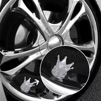 1 шт., колпачки для воздушных клапанов автомобильных колес, медный сердечник в стиле короны, обод для автомобильных шин грузовиков, пылезащитный чехол золотой