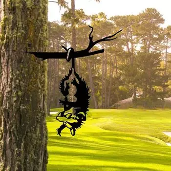 1 шт. колышек для дерева опоссума – забавное и смешное украшение для двора, украшение для газона в виде опоссума, уникальное украшение для забора, причудливое искусство почтового ящика для улицы чёрный